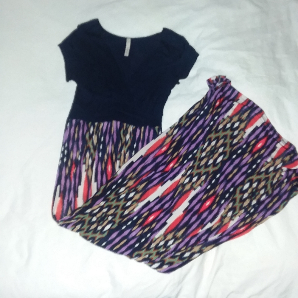 EUC wrap long dress
